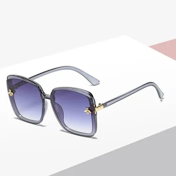 

2020 Fashion Luxury Brand Designer Sexy Ladies Vintage Square Sunglasses Women Small Bee Oversized Sun Glasses For Female UV400