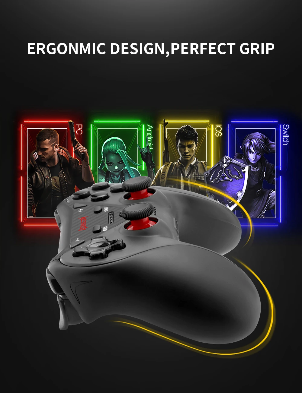 Redragon G812 беспроводной геймпад Bluetooth игровой контроллер Джойстик для ПК android телефон ТВ коробка переключатель Play Station 4 PS4 ISO
