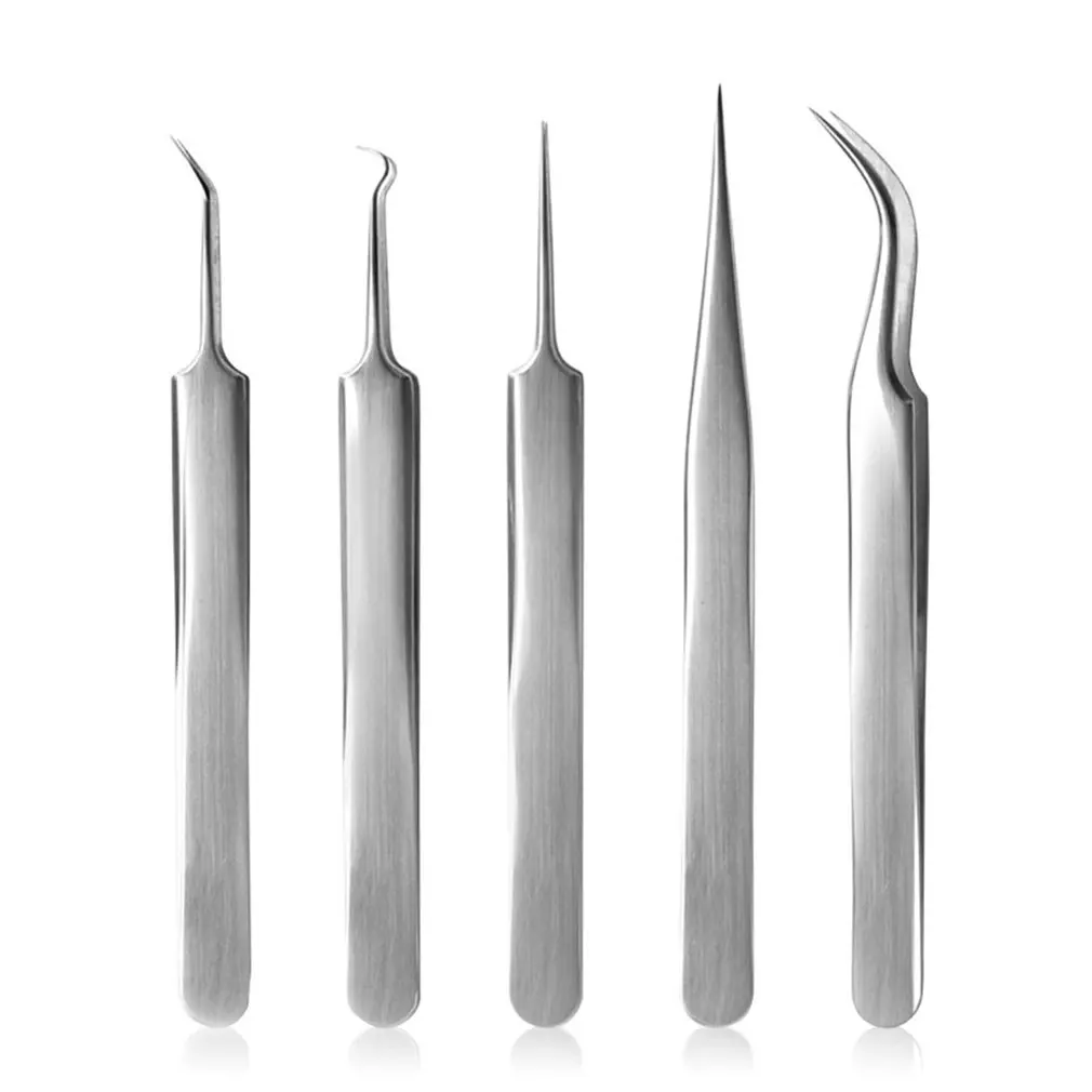 1 шт. Пинцет для наращивания ресниц прямые изогнутые пинцеты с острым носком