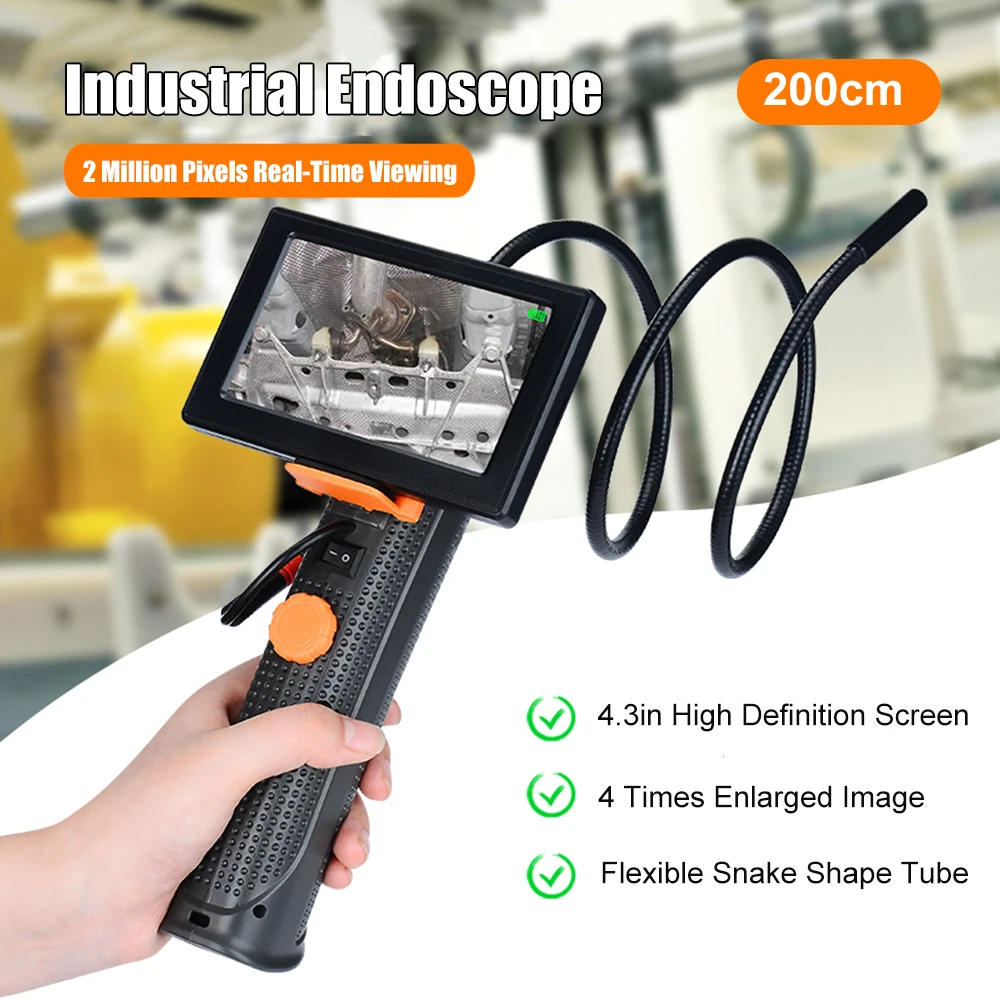 

Professional 4.3in High Definition Waterproof Endoscope Micro-Inspection Camera Maintenance Tool with Snake Shape Tube