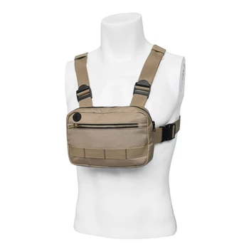 

Men Chest Pack Rig Hip Hop Streetwear Cool Functional Tactical Shoulder Anti Theft Waist Bag Purse Punck Style Unisex Backpack