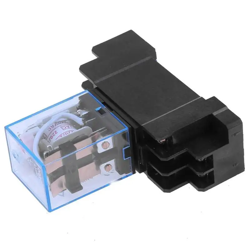 220V 10A LY2NJ камер Мгновенной Печати Mini 8 Pin катушки Мощность электрическое реле с гнездом базы черный