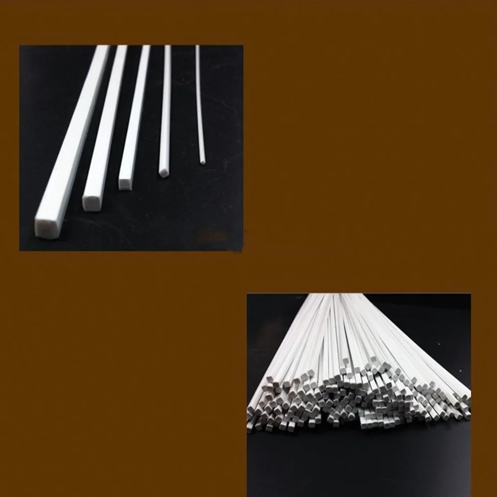 100PCS 0,5-2MM ABS Kunststoff Weiß Platz Stange Stick Für Architektur Modell, Der – Detail 2