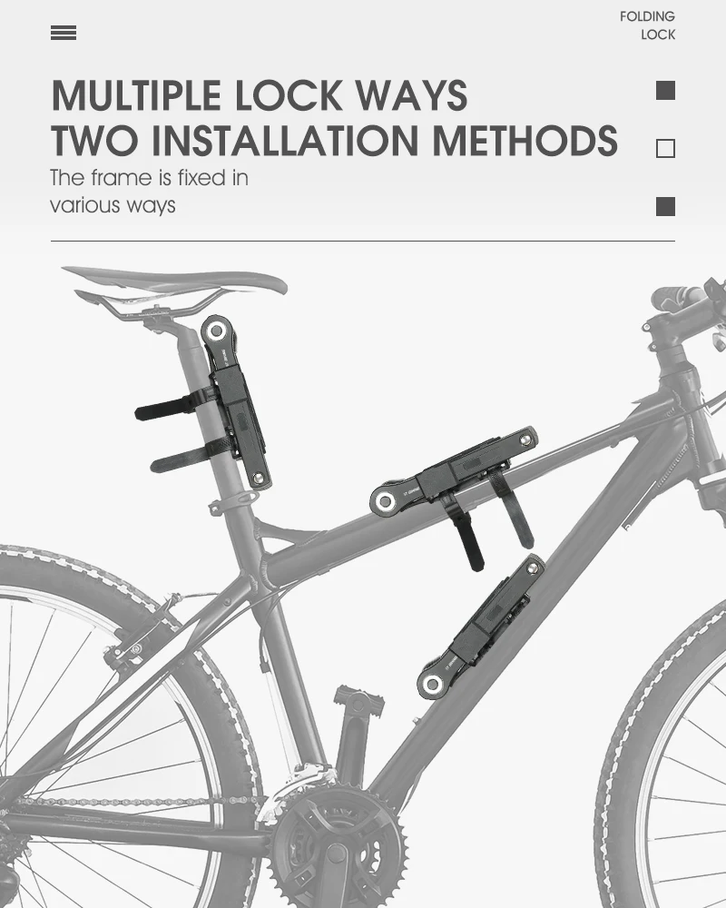 WEST RADFAHREN Faltbare Passwort Fahrrad Schloss Legierung Stahl MTB Straße Fahrrad Motorrad Elektrische Fahrrad Lock Sicher Radfahren Zubehör – Detail 12
