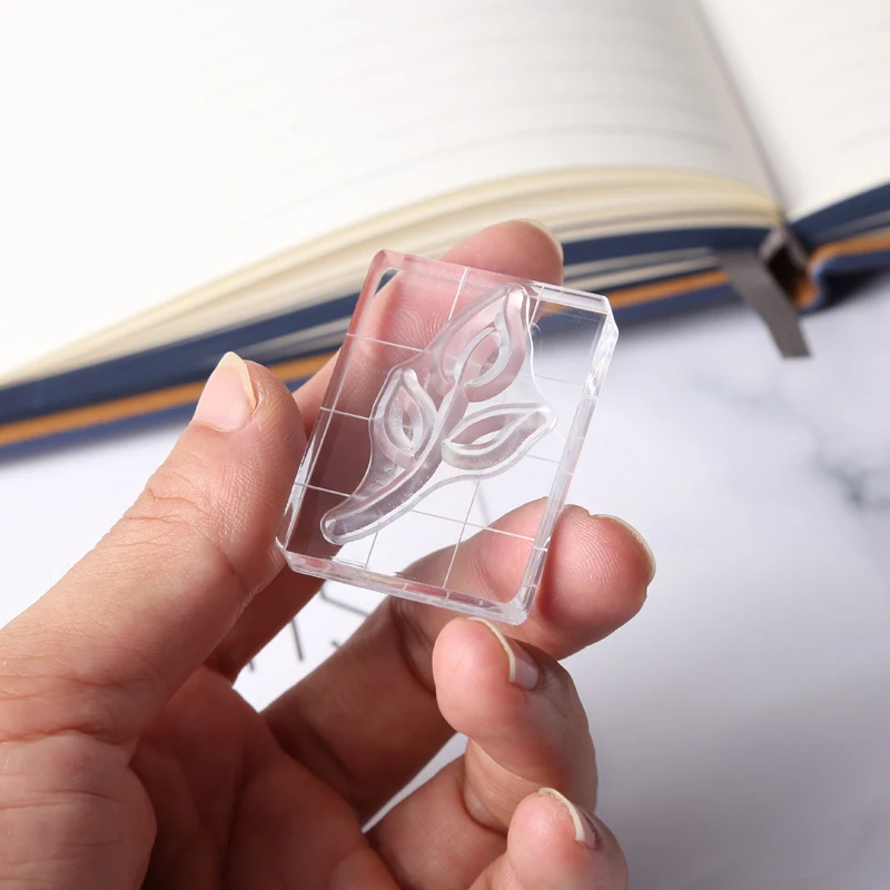 Clear Stamps Clear Rubber Stamps Acrylic Stamp Block 7 Types Clear Acrylic Stamp Block for Diy Transparent Silicone Stamp/seal Easy To Make Scrapbooking-Photo Album Paper Cards