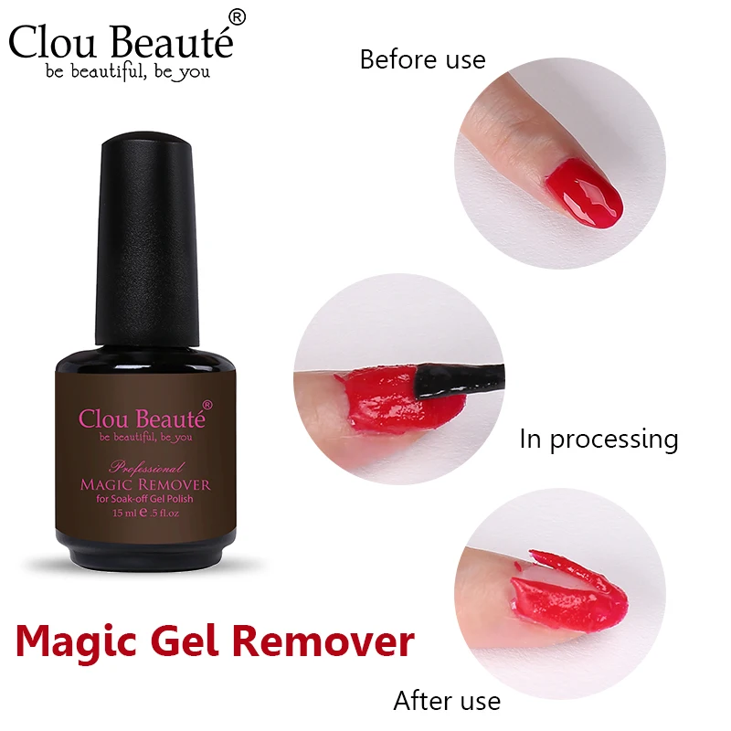 Clou Beaute 15 мл УФ светодиодный Гель лак для ногтей удаляющий гель волшебный