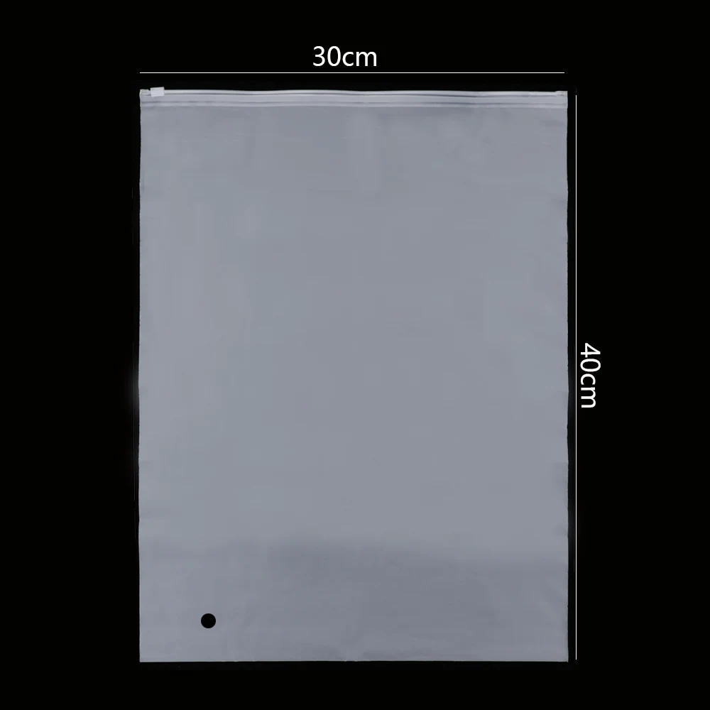 1pc Plastic Sealed Waterproof Matte Frosted Package Transparent Zip lock Bag Clothing Travel Pouch Swimming Storage Bags - Цвет: 30x40cm