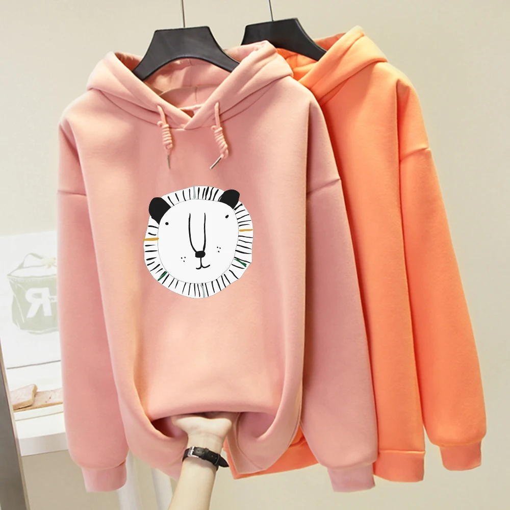 

Кавайная толстовка, Женский пуловер в стиле хип-хоп, Свитшот в стиле оверсайз с принтом льва в стиле K-POP, теплая уличная одежда, топы в стиле Харадзюку, Женские повседневные топы