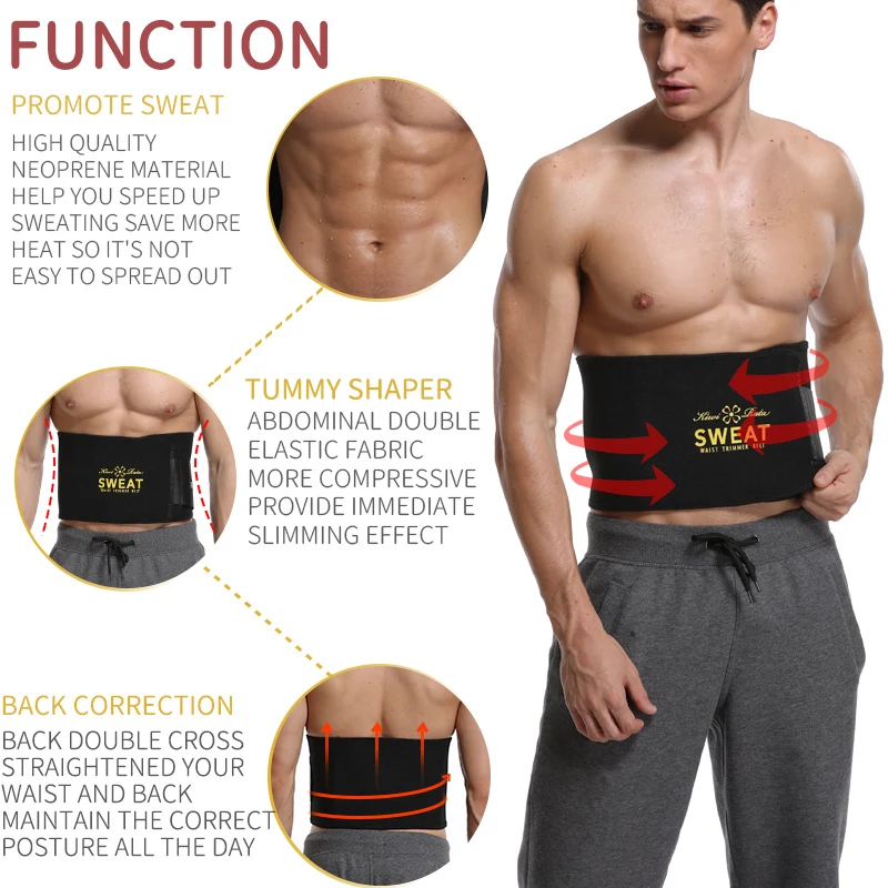 Mens Waist Trainer Abdomen Slimming Body Shaper Belly Shapers