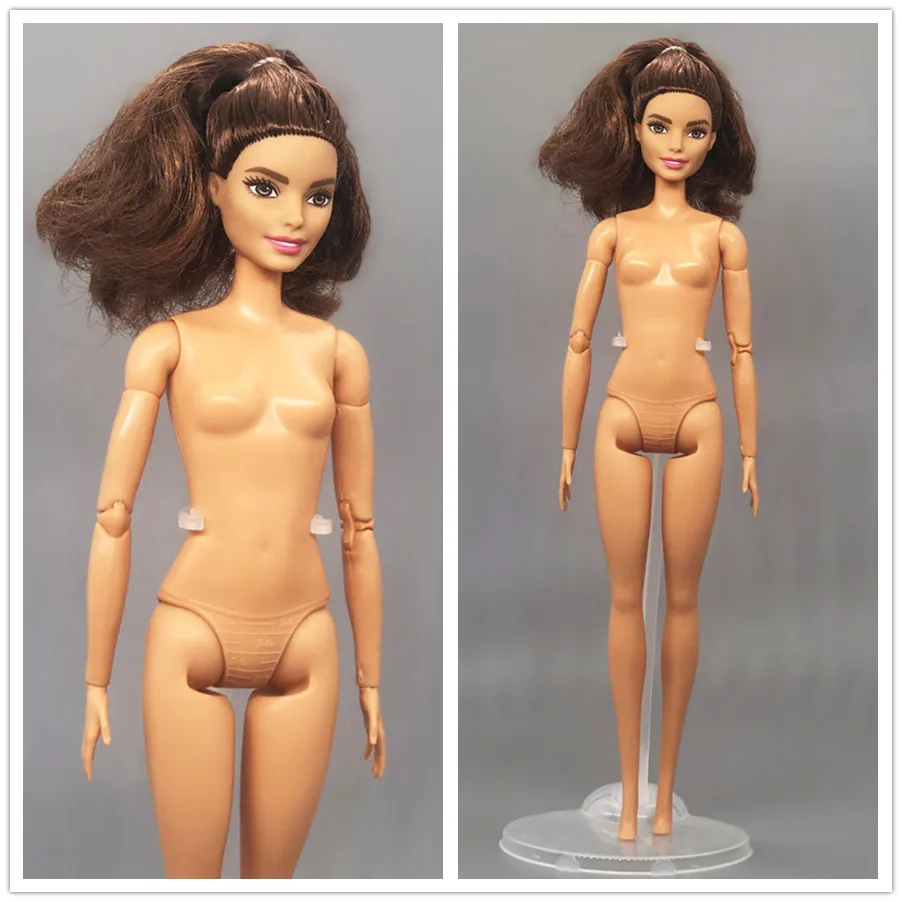 original nude doll Голова+ тело/Оригинальная кукла Обнаженная/нормальная кожа и Коричневая кожа африканские куклы/DIY для 1/6 куклы/игрушки для детей/Детские куклы - Цвет: original nude doll