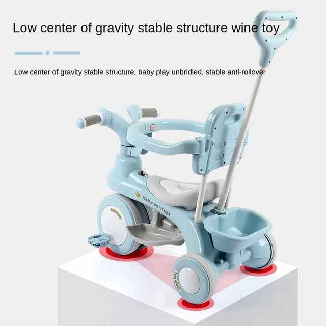 Doki Toy Children Tricycle Bike 1-3-6 - Year - Old Large Car Baby Young Children 3 Wheelbarrow Outdoor Popular 2021 4