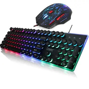 

Wired PC Gamer RGB Backlit Combo Gamer Set Keyboard Logitech 104 Keys 5500 DPI Gaming Keyboard and Mouse Set USB Pack Gaming
