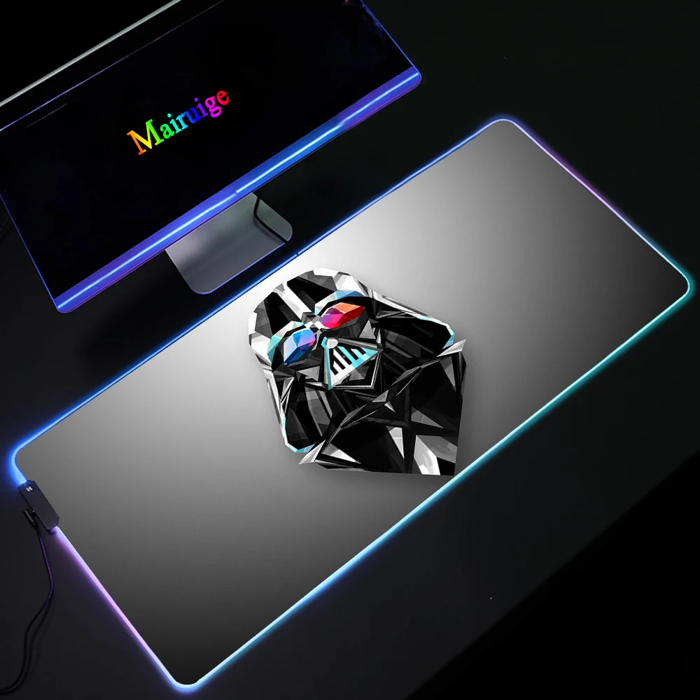 

RGB Large Mouse Pad Cool Abstract DIY Custom LED XXL Glow Color Light Gaming MousePads with Backlight 90x40cm/80X30cm