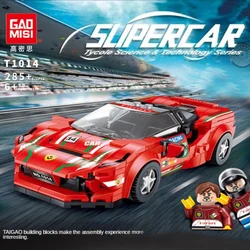 Véhicule de sport de course Champions de Super vitesse, blocs de construction de voiture de traction, Kit de briques, modèle MOC classique, jouets pour enfants, 2022 