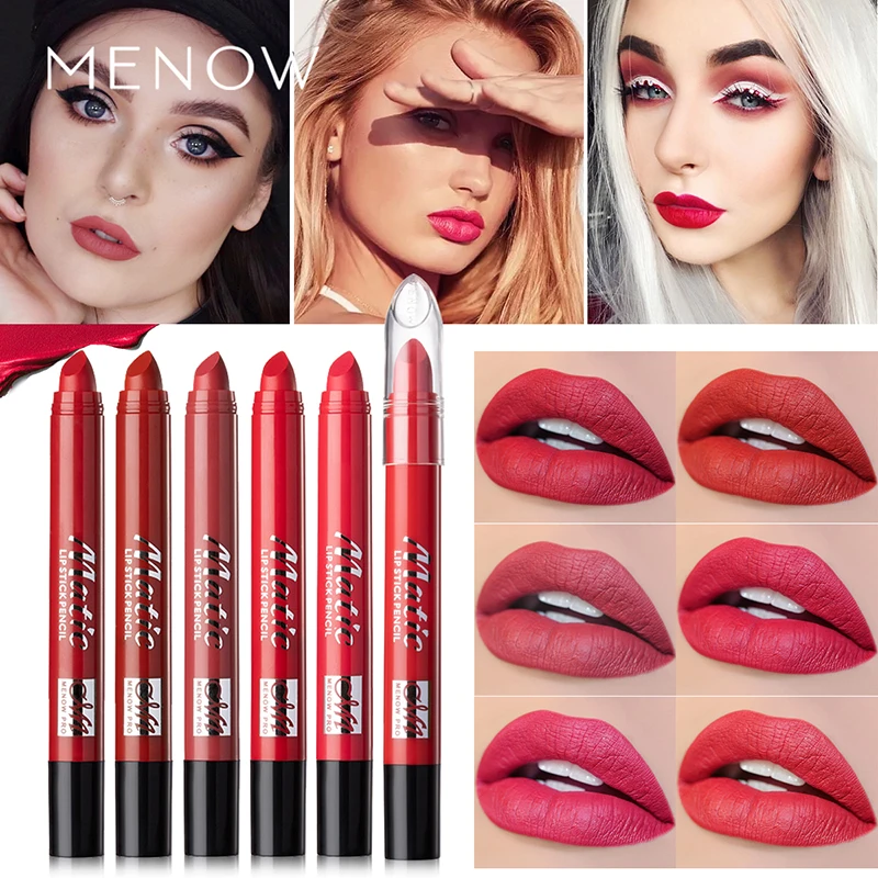 MENOW 6-Colour Matte Fog Kiss Proof Revolving Lipstick Pen L549 |