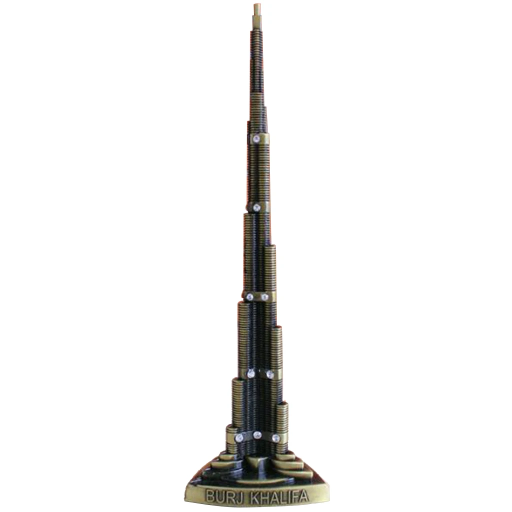 22cm Burj Khalifa Statue Famous Modern Architecture Model Famous Building in The World Bedroom Tabletop Decoration Souvenir Gift
