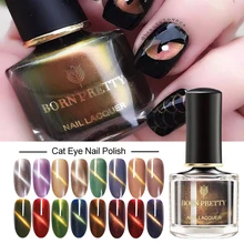 BORN PRETTY эффект кошачьих глаз для ногтей голографический лак с блестками лак для ногтей черная основа требуется 3D Magentic лак для ногтей 6 мл