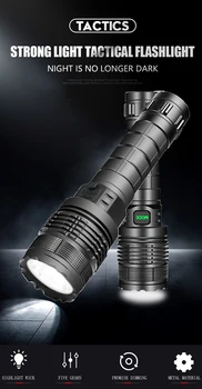 

3500LM Tactical XM-L2-LED Flashlight 18650 Torch 5-Mode USB Rechargeable