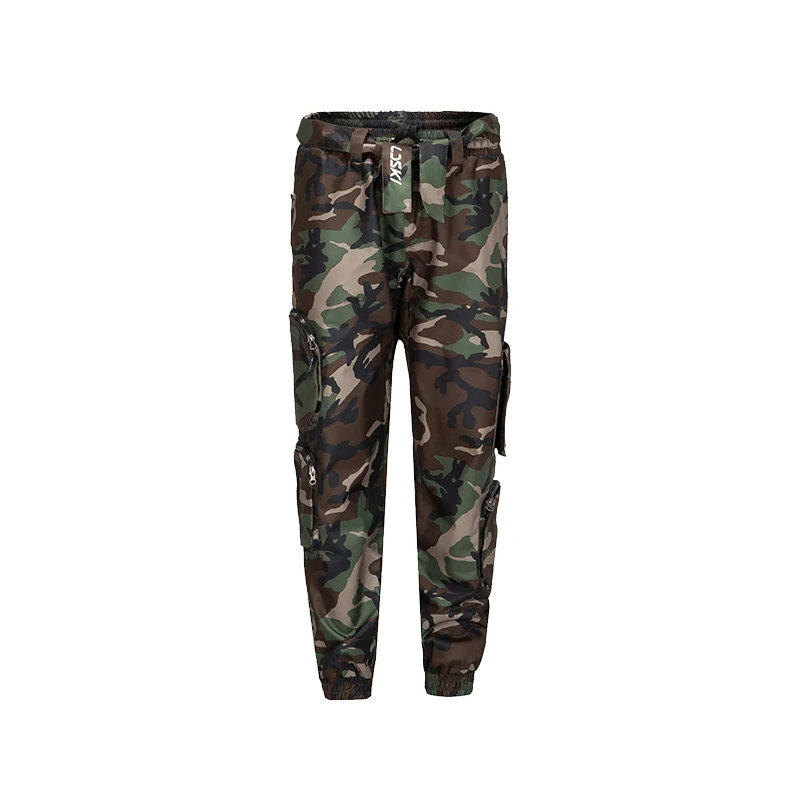 Forest Camo LDSKI зимние штаны унисекс сноуборд брюки репеллент оболочки карго стиль городской уличный стиль молнии на манжетах - Цвет: Forest Camo