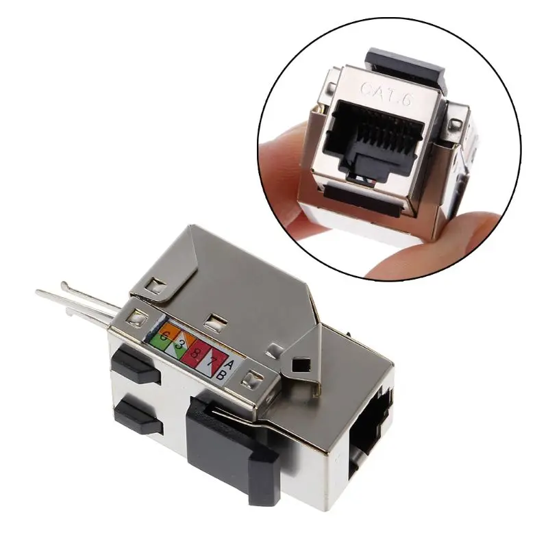 RJ45 Keystone Cat6 экранированный FTP медный сплав UTP сетевой модуль Keystone Jack сетевой разъем адаптер гнездо Keystone Jack