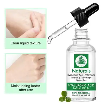 

1pc Hyaluronic Acid Serum For Face Cream Shrink Pore Moisturizing Green Whitening Skin Acne Oil Control Repair A7U3