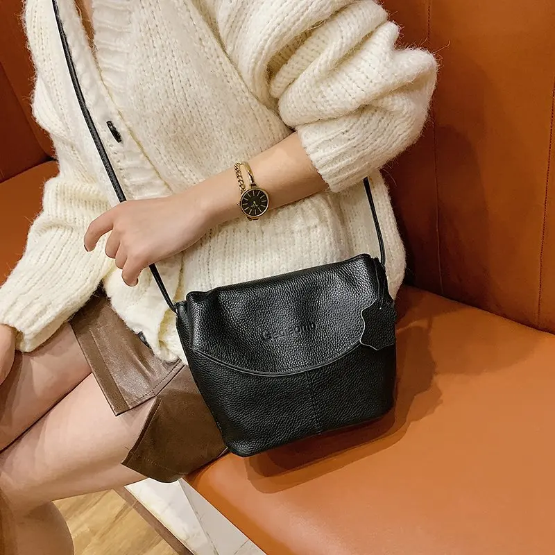 Luxury Genuine Leather Handbags New Designer Fashion Cowhide One Shoulder Handbag Diagonal Multi-Purpose Chest Bag