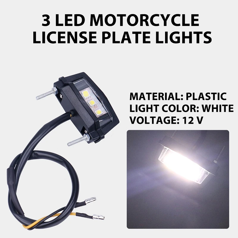 

1X Number Plate Light Tail Light For KTM 1190 Adventure 390 Duke For Aprilia GPR125 /SR MAX 300 /RS4 125 /690 DUKE R /YAMAHA R1