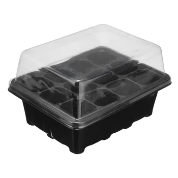 

Black plastic horticultural supplies 12 hole nursery box nursery plate family nursery box