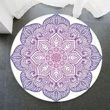 Красивые с цветочным принтом круглый ковер домашние декоративные украшения для спальни коврики, утепленные, фланелевые противоскользящие влаговпитывающие, 3 размера