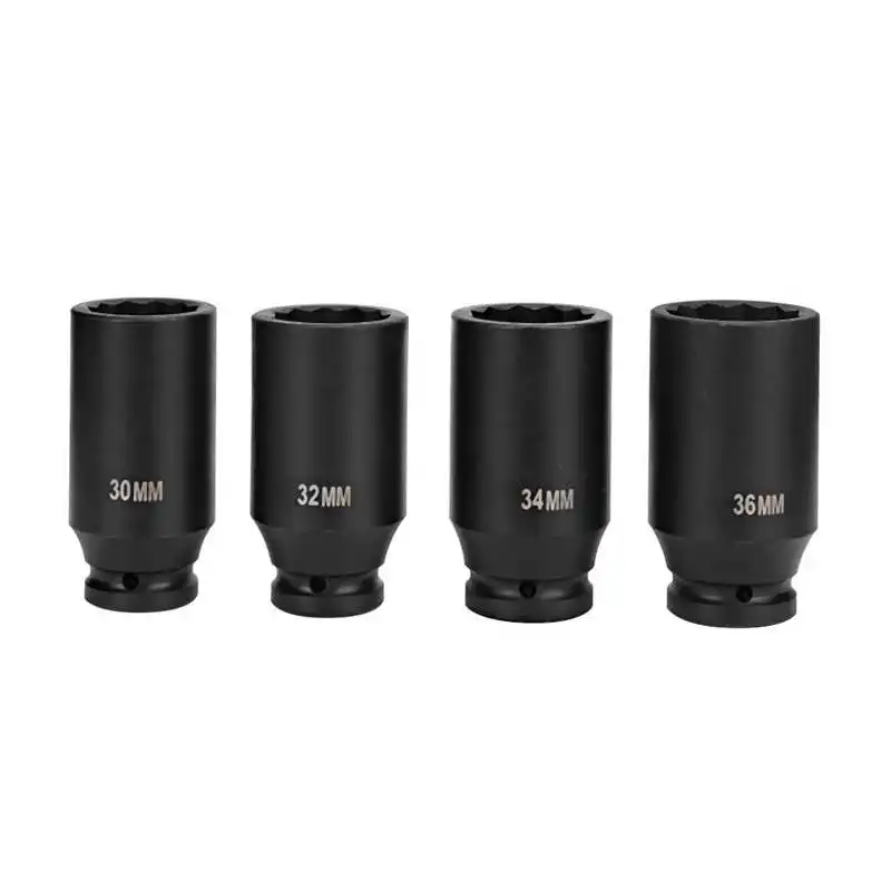 £16.78 4pcs 01 Feb Inch Deep Impact Socket Bit Set 12 Point