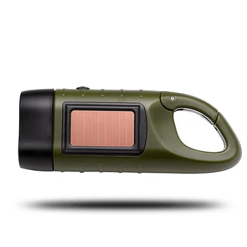 

Mini Emergency LED Solar Hand Crank Dynamo Flashlight Rechargeable LED Light Lamp Charging Powerful Torch For Outdoor Camping