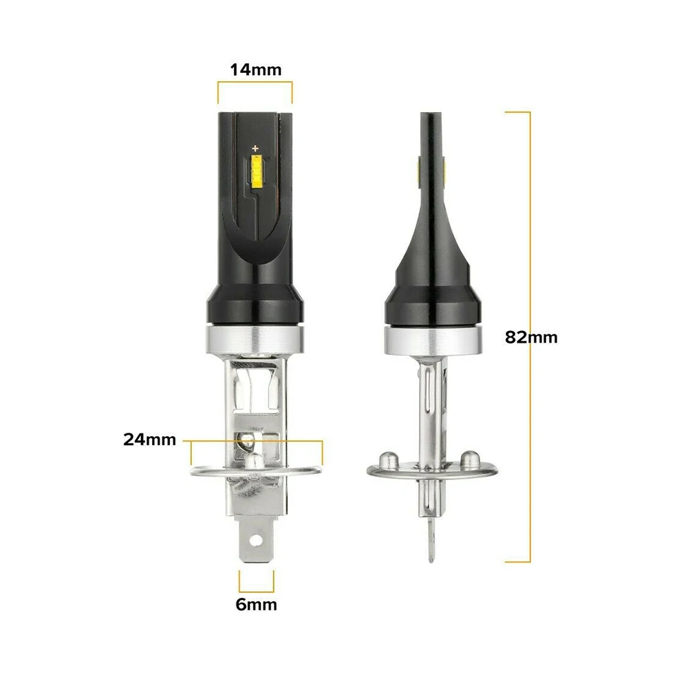 2 шт./компл. H1 светодиодный противотуманный комплект для преобразования света лампы высокой мощности 6000K 100W фары