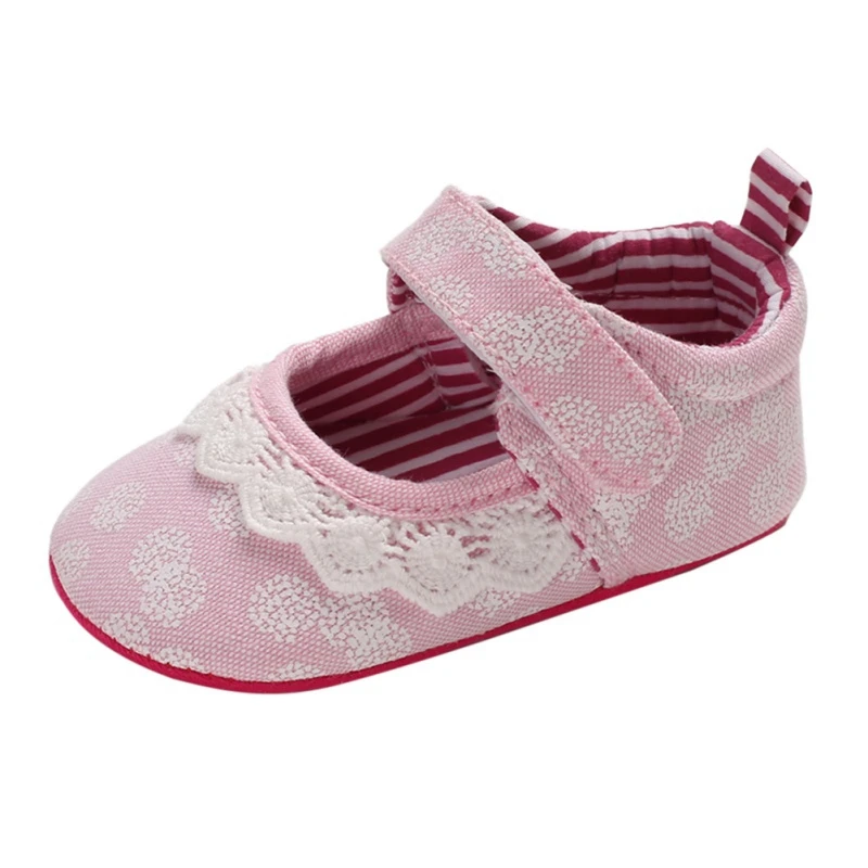 PINK Одежда для малышей; милая обувь Повседневное для маленьких девочек дышащие Точка Печать противоскользящая обувь Повседневные кроссовки с мягкой подошвой, для тех, кто только начинает ходить - Цвет: PINK