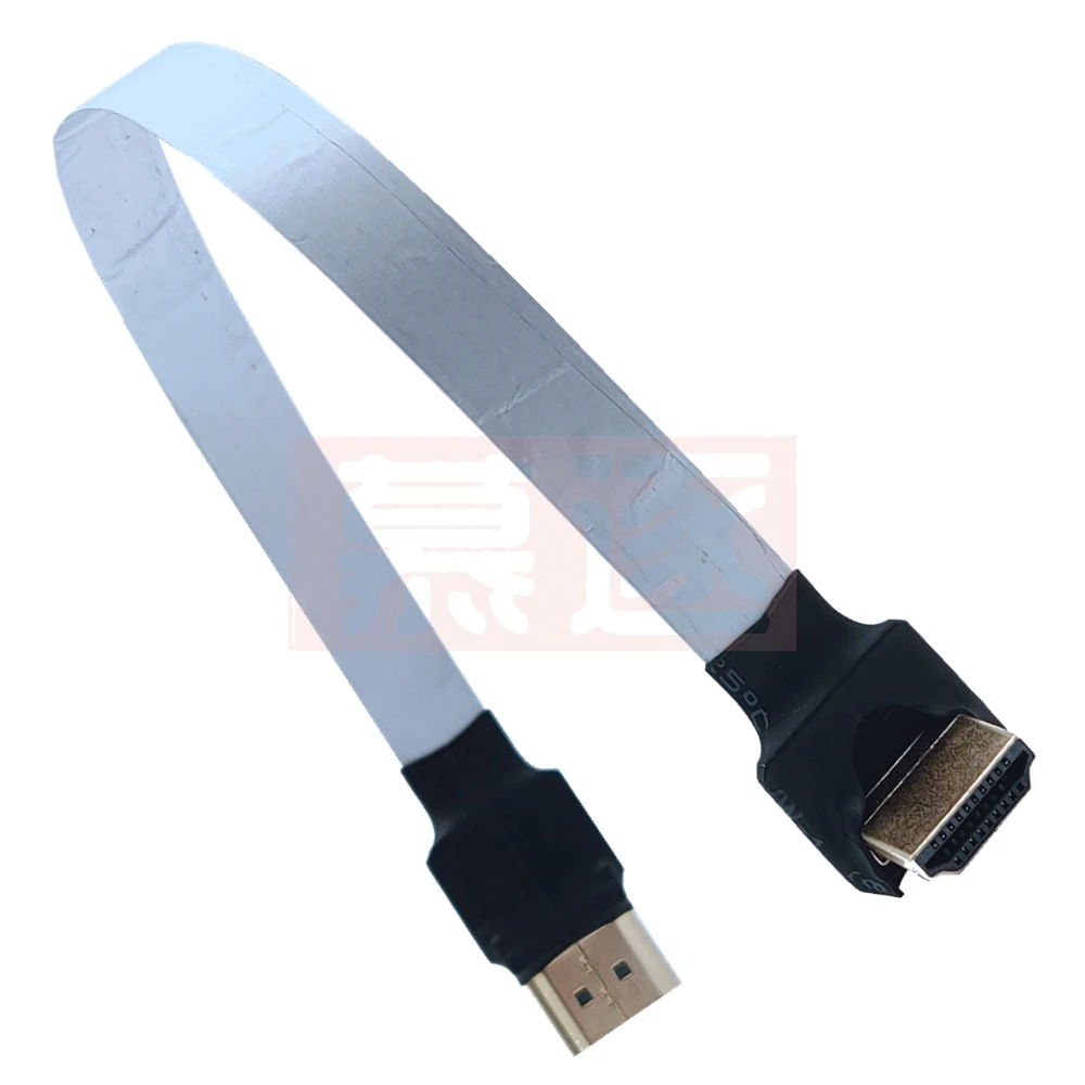 Micro Mini HDTV-Male 90 Degree Connector Flexible Flat Ribbon Cable for FPV Drones, Gopro, DSLRs, and Gimbal Kits Description Image.This Product Can Be Found With The Tag Names Computer Cables Connecting, Computer Peripherals, Fpv micro mini hdtv, PC Hardware Cables Adapters