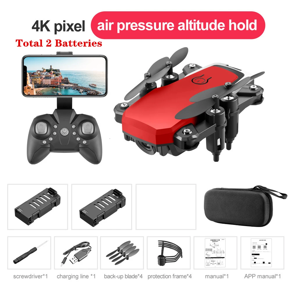 Радиоуправляемый вертолет LF606 видеосъемка Квадрокоптер WiFi fpv 4K HD камера удержание высоты пульт дистанционного управления Квадрокоптер лучшие игрушки для начинающих - Цвет: R2-Carry Box-4K