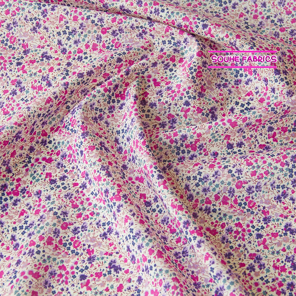 Полметра свободы ткани Tana газон хлопок Phoebe фиолетовые ткани одежды