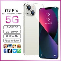 Global Version i13Pro 6.7 inch 12GB+512GB 6800mAh Large Memory, Face Unlock, Dual Card Dual Standby
