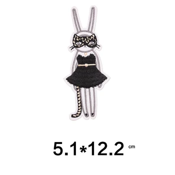 

Bunny girl embroidered patches DIY fabric badges for clothes3