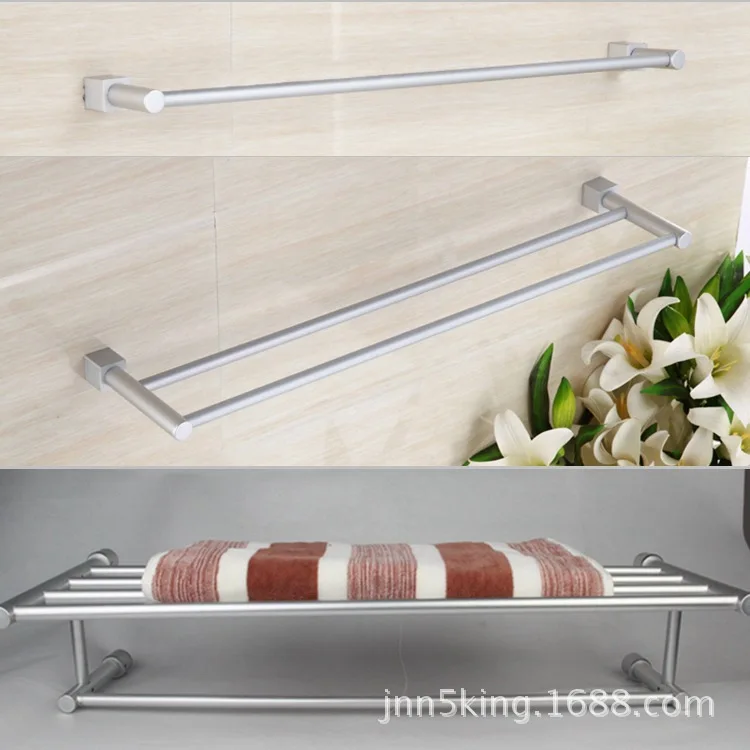 

Manufacturers Direct Selling Towel Rack Three-piece Set Supply-Side Foot Base Alumimum Single Pole Double Poles Towel Storage Sh