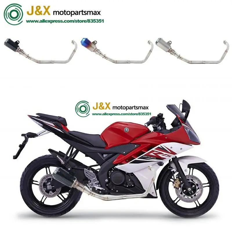 Полная выхлопная система мотоцикла Escape slip on для yamaha YZF R15 MT15 MT-15 2008- средняя труба глушителя DB-Killer