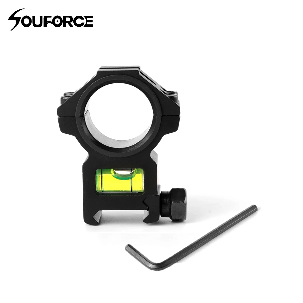 

1 Pc 25.4/30mm Scope Mount with Spirit Bubble Level for 20mm Picatinny Weaver Rail Mount Airsoft Riflescope Sights Hunting