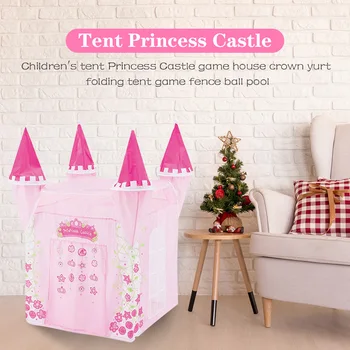 

Castle House Princess Girls Play Toy Tent Kids Children Ocean Ball Pool Tents Indoor Play House Tube Play Funny