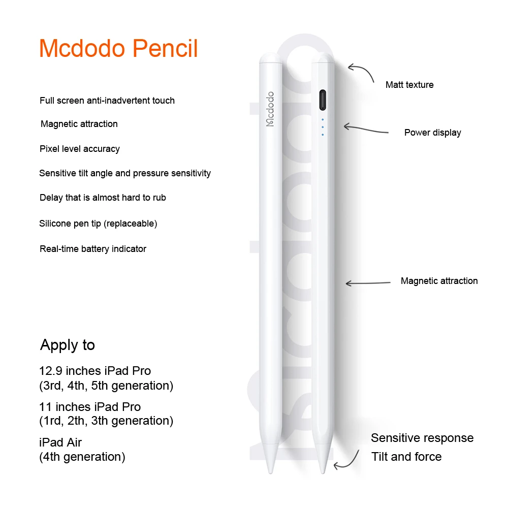 Mcdodo Tablet Stylus Pen For Apple iPad Pro 11 12 9 inch 2021 Air Mini 4.jpg Q90.jpg