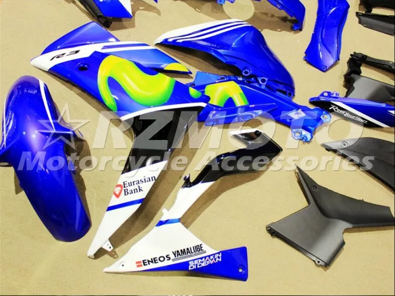 4 подарки ABS литьевая форма мотоцикл Обтекатели подходит для YAMAHA R3 R25- 15-19 Кузов Набор на заказ Белый Синий Черный