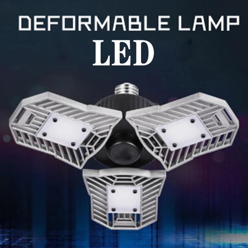 

LED Bulb 60W Mining Lamp 6000Lm High Intensity Deformable Lamp AC85-265V For Indoor Parking Industrial Warehouse Led Bulb