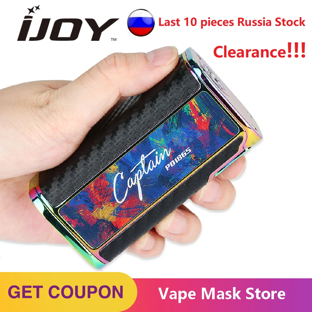 Оригинальный 225 Вт IJOY капитан PD1865 модель TC 0,96-дюймовый OLED Экран fit rdta 5S/wondervape RDA электронной сигареты капитан PD1865 TC поле Mod