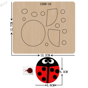 

New ladybug Wooden die Scrapbooking C-268-10 Cutting Dies for common die cutting machines on the market