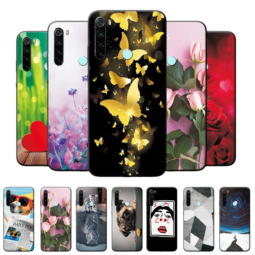 Чехол для Xiaomi Redmi Note 8T чехол с красивым пейзажем черный ТПУ 8 Pro 8Pro 8A чехлы