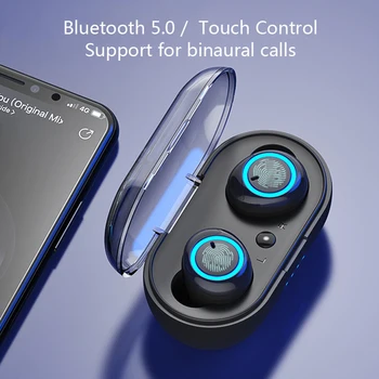 Touch Bluetooth 5.0 Earphone TWS Wireless Headphones Bluetooth Stereo Headset Sport Earphones With Mic True wireless Earbuds 1