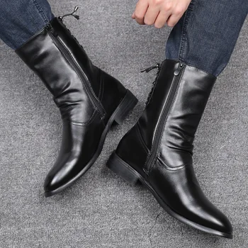 men's mid calf dress boots